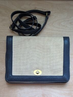 J Crew Purse Crossbody Handbag Linen And Leather Cream Canvas Crossbody Bag